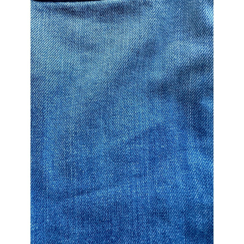 Ann Taylor LOFT Denim Skirt Blue Button Front Frayed Hem 70s Boho Casual Size 2 - Picture 12 of 16